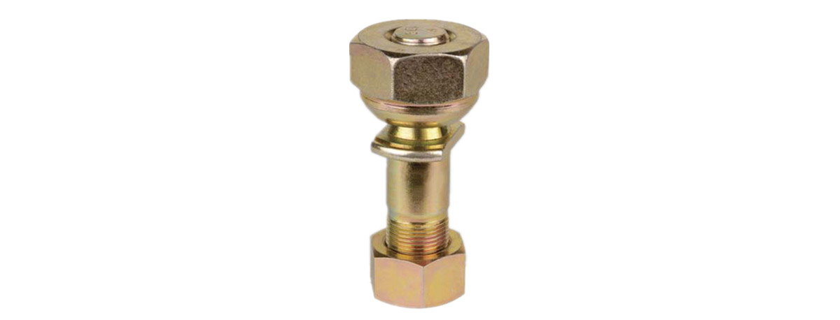 Zinc finished car wheel bolt