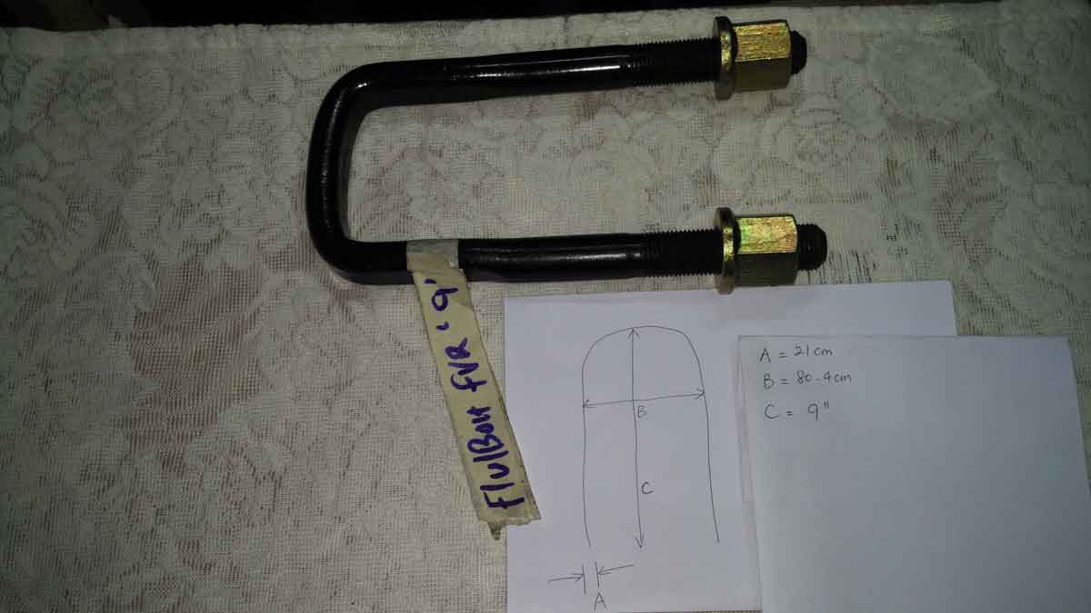 45 C U Bolts with Nuts 21X80.4X9