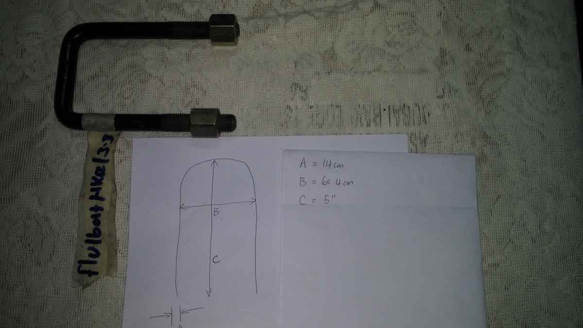 45 C U Bolts with Nuts M14X60.4X5
