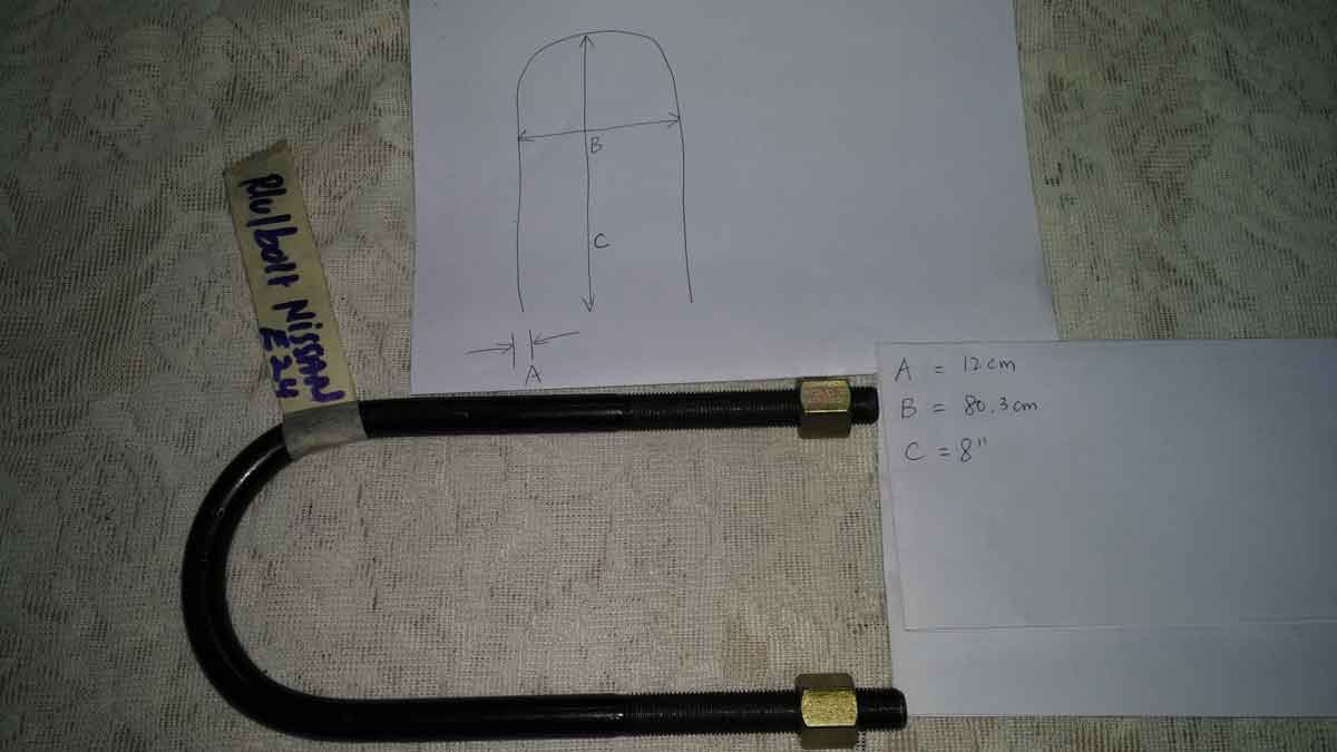 45 C U Bolts with Nuts M12X80.3X8