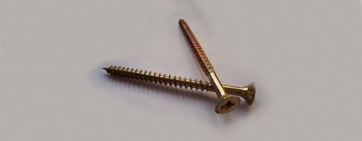 Yellow Zinc Plated Galvanized Chipboard Screw CSK Head Pozi 4X50/30