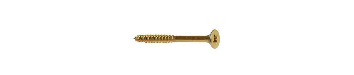 Yellow Zinc Plated Galvanized Chipboard Screw CSK Head Pozi 4X80/50
