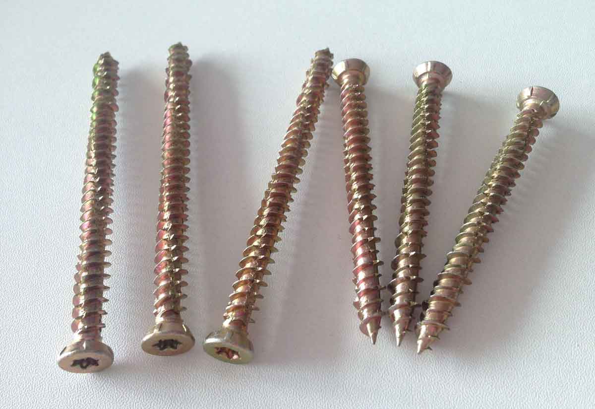 Yellow Zinc Plated Galvanized Concrete Screw 7.5X82