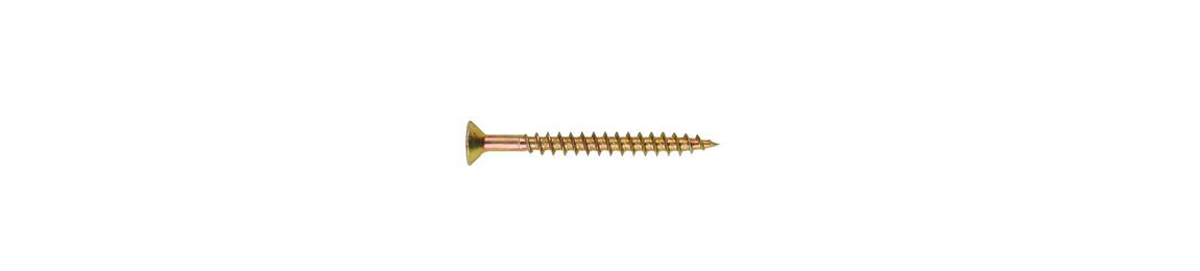 China Yellow Zinc Plated Galvanized Chipboard Screw CSK Head Pozi 6X200/70