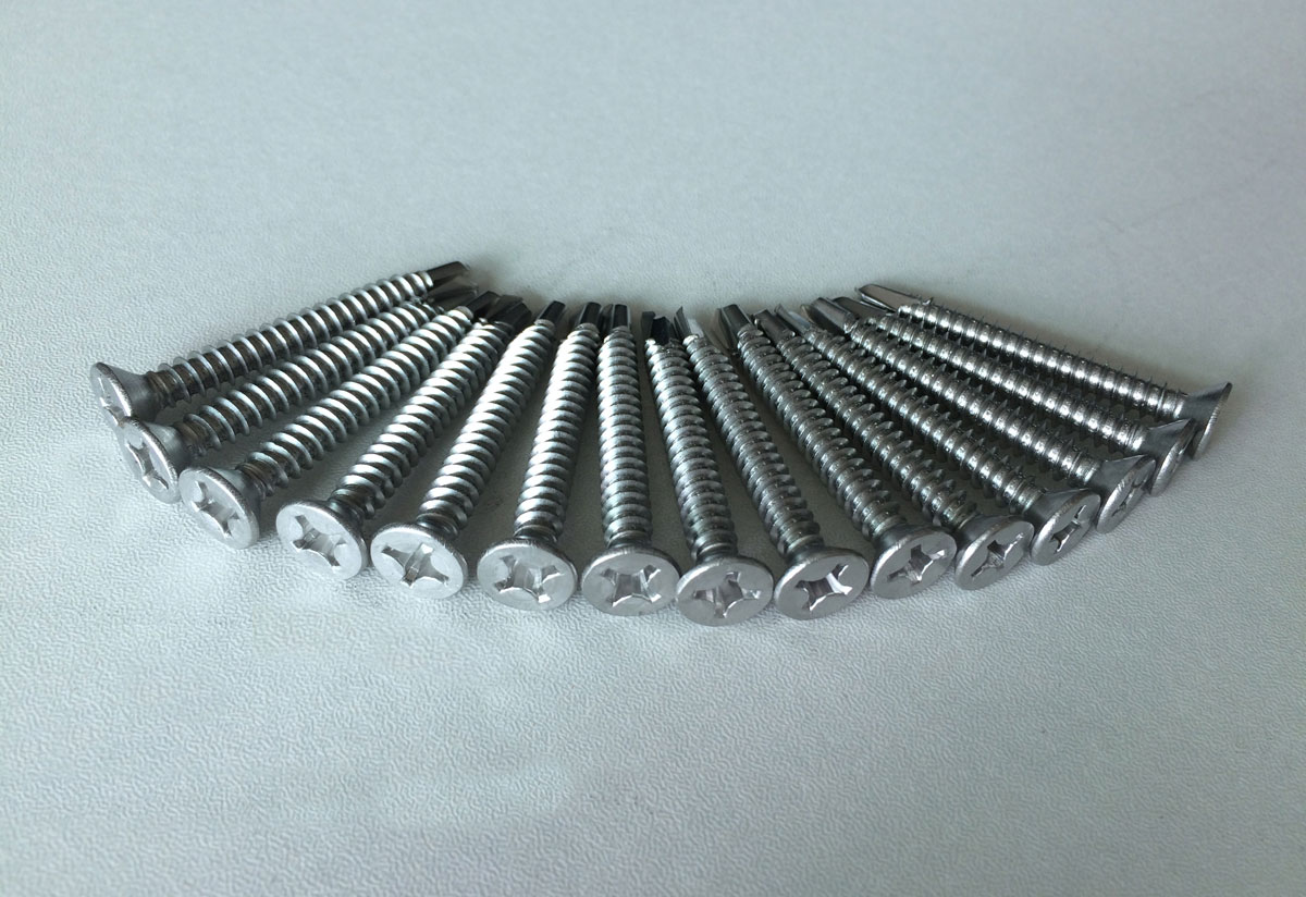 A4 SS316 Cross Recessed Countersunk Head Self Drilling Screw DIN7504P，5.5X50mm
