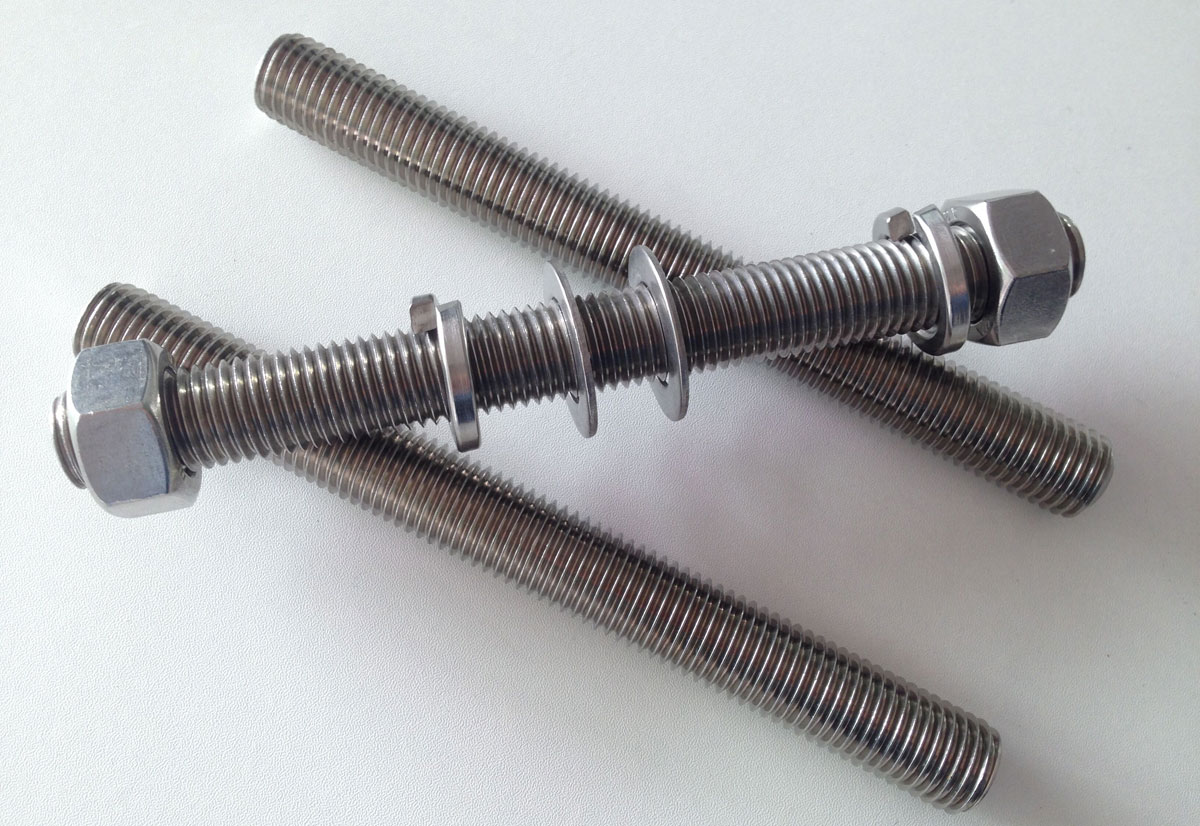 ASTM A193 Grade B8 Stud Bolt With Nuts and Washers, M13X120mm