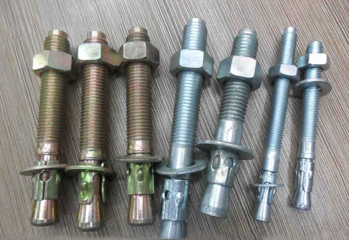 Zinc Plated Galvanized Carbon Steel Wedge Anchor Assembly M8X120