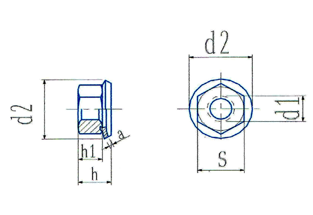 DIN 934 A2-70, Hex Nuts M6