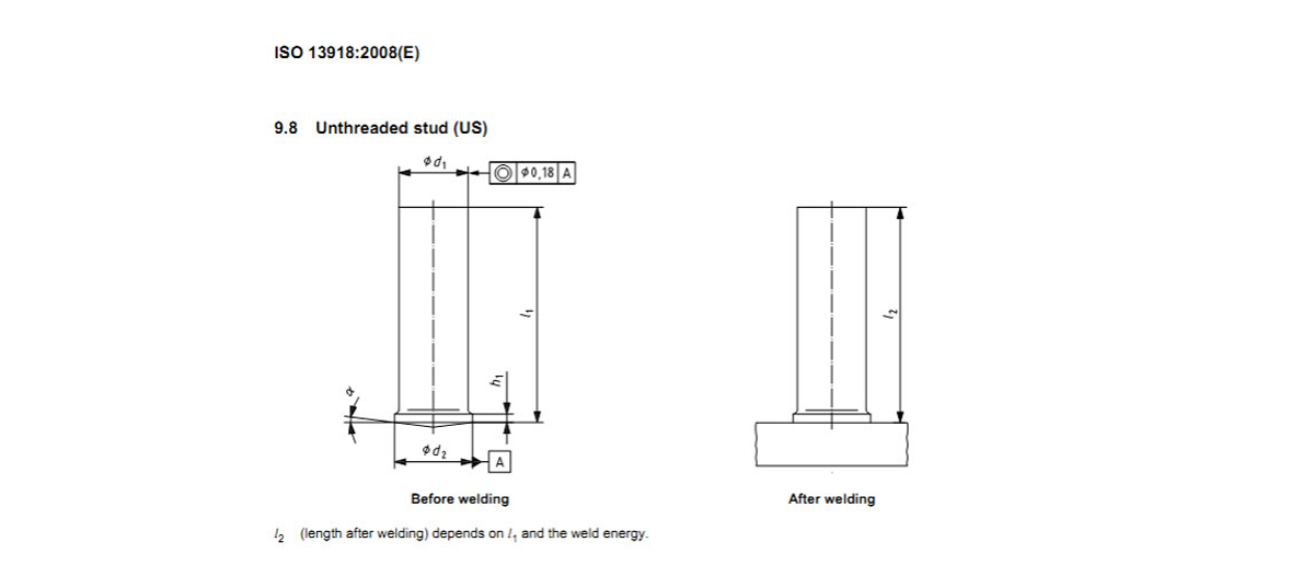 Welding Stud Typ US (unthreaded stud), 5x25mm