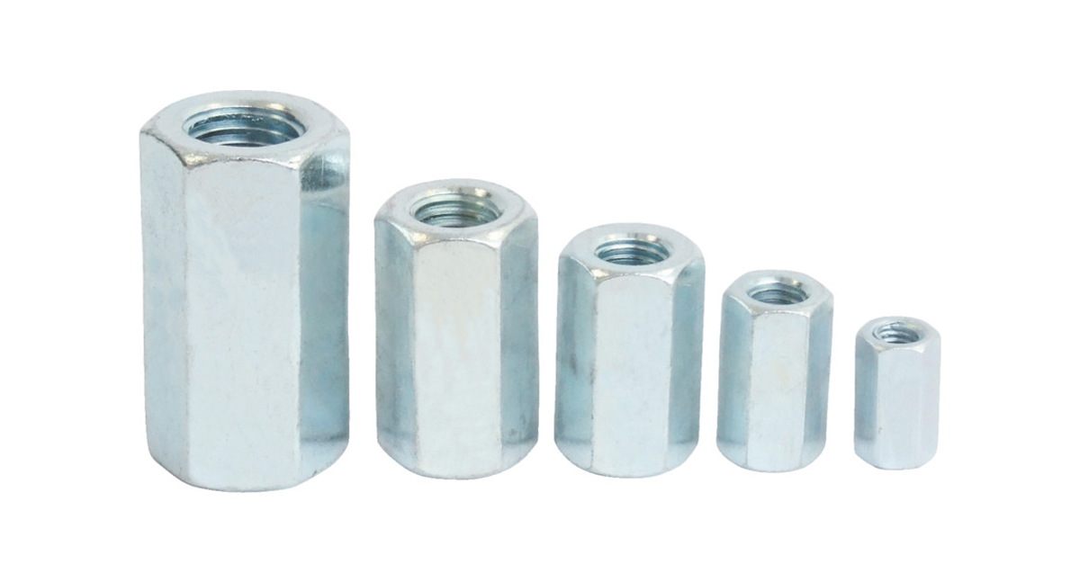 Hex Long Nuts, Zinc Plated Carbon Steel Hex Long Nuts DIN6334, M6X10mm