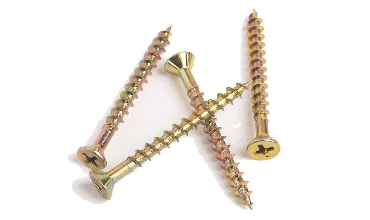 Wood Screws, Yellow Zinc Plated Wood Screws, 4 x 60
