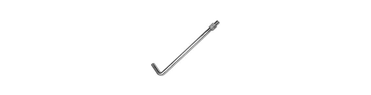 J Bolts, Stainless Steel 316 J Type Foundation Anchor Bolts, M24X80mm