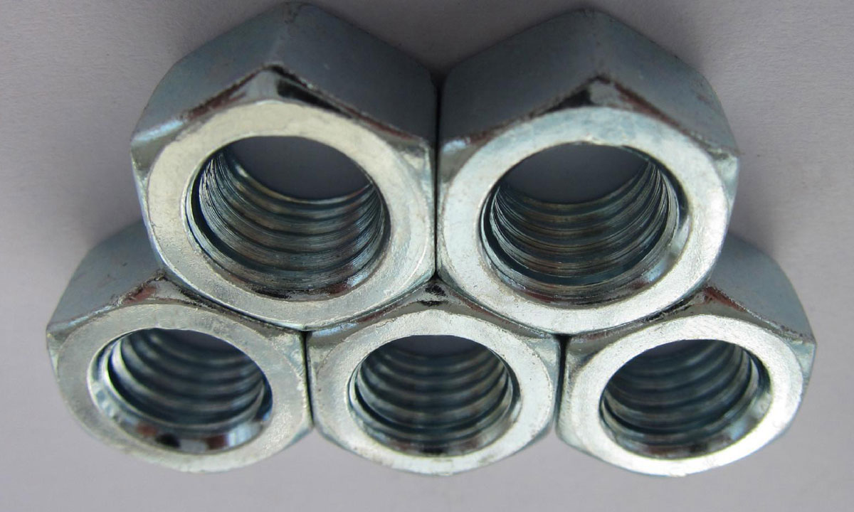 Hexagon Nuts, Zinc Plated Galvanized Hexagon Nuts Din934 M10