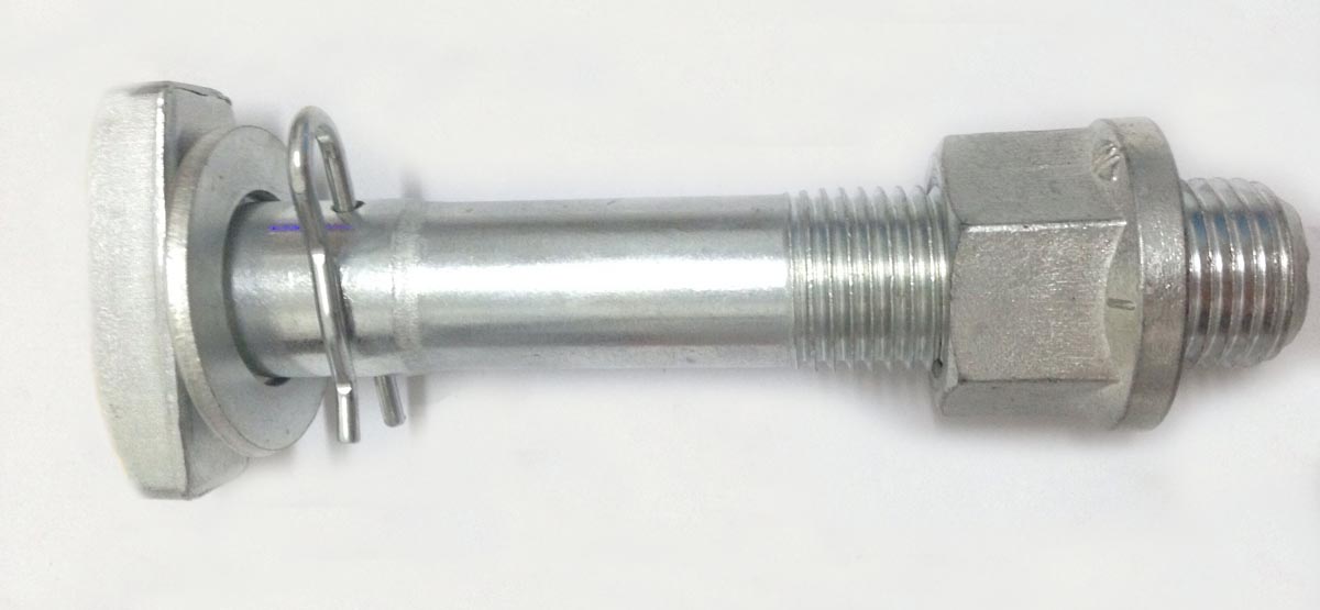 Zinc Plated Galvanized Carbon Steel T Bolts Assembly M20X143