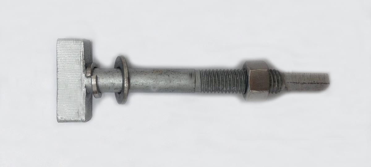 Zinc Plated Galvanized Carbon Steel T Bolts Assembly M12X129