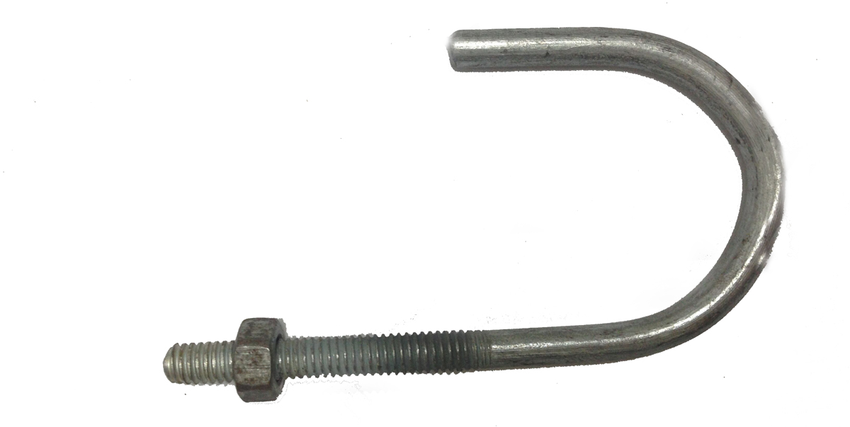 Zinc Plated Galvanized Carbon Steel J Hook with Nuts M8X142
