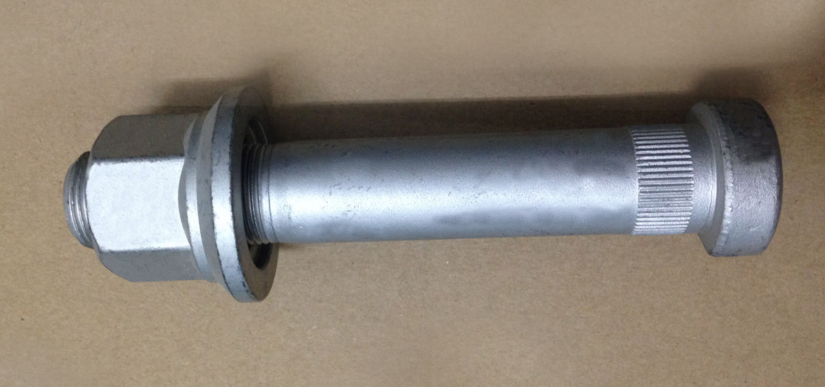 Zinc Plated Galvanized Alloy Steel Wheel Bolts Assembly M22X142
