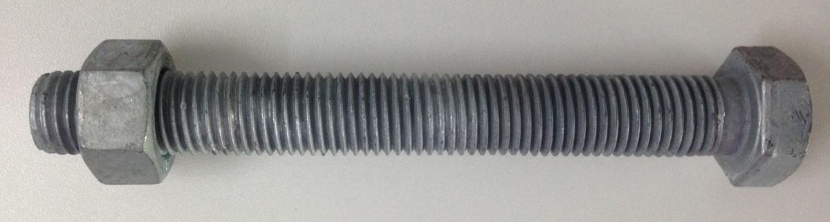Zinc Plated Galvanized Carbon Steel Hex Bolts with Nuts M18X140