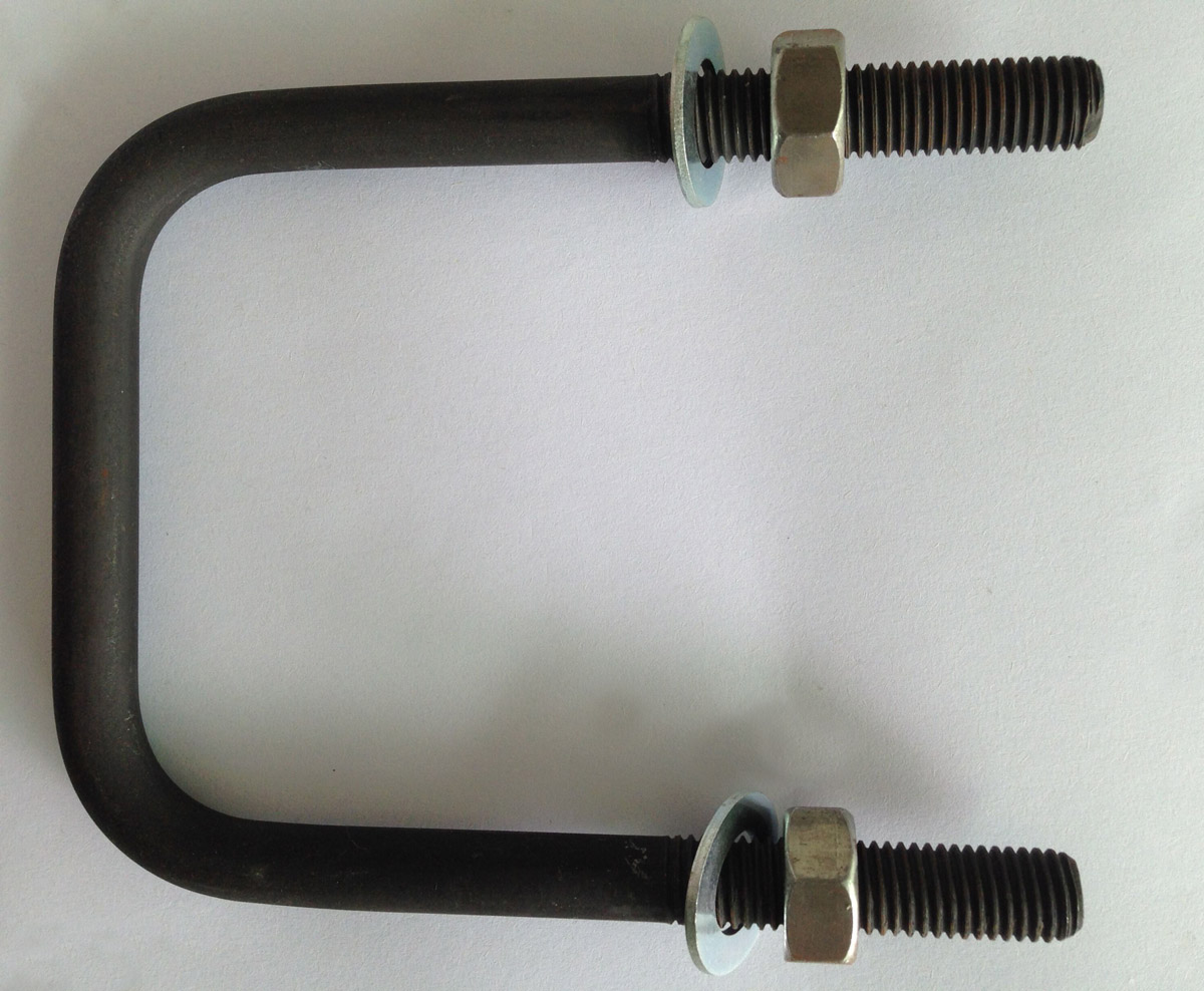Carbon Steel U Bolts with Flat Washers and Nuts M16X103X156