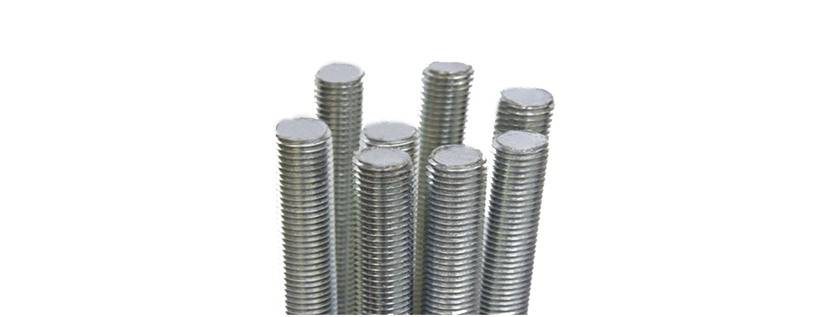 Zinc Plated Threaded Rod With Nuts, 1/2X1000