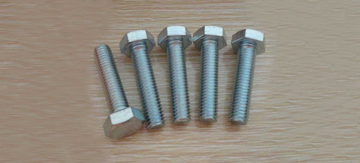 Din 933 Silver Zink-Coated Screws, M6x25