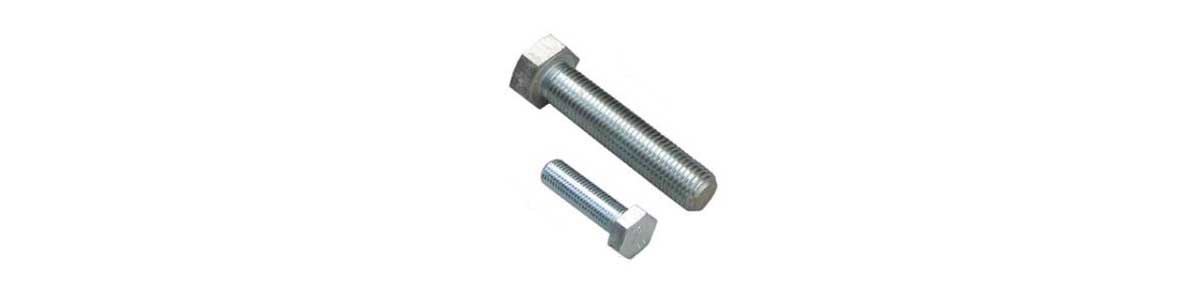 Din 933 Silver Zink-Coated Screws, M8x25