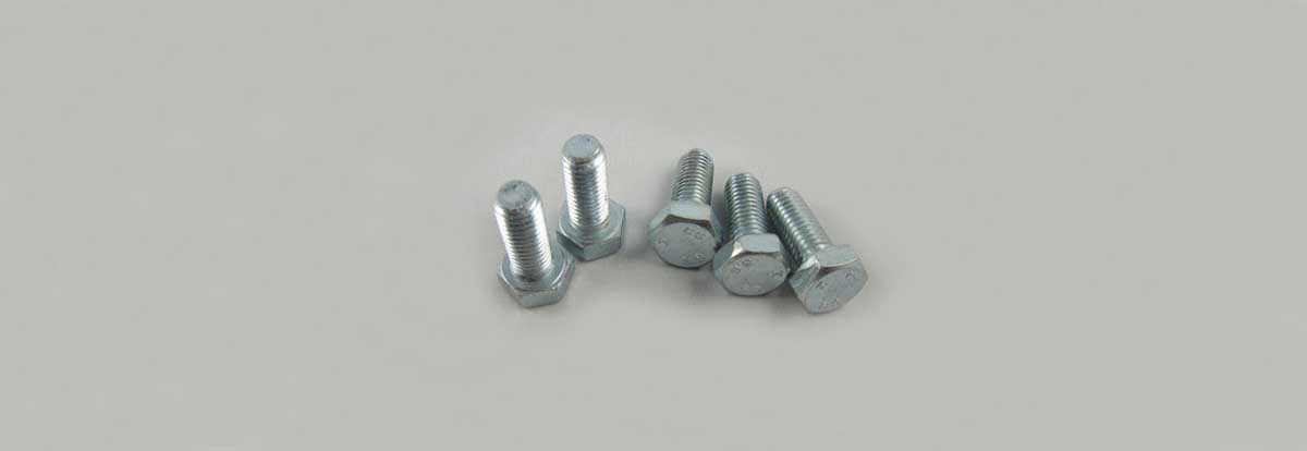 Din 933 Silver Zink-Coated Screws, M8x40