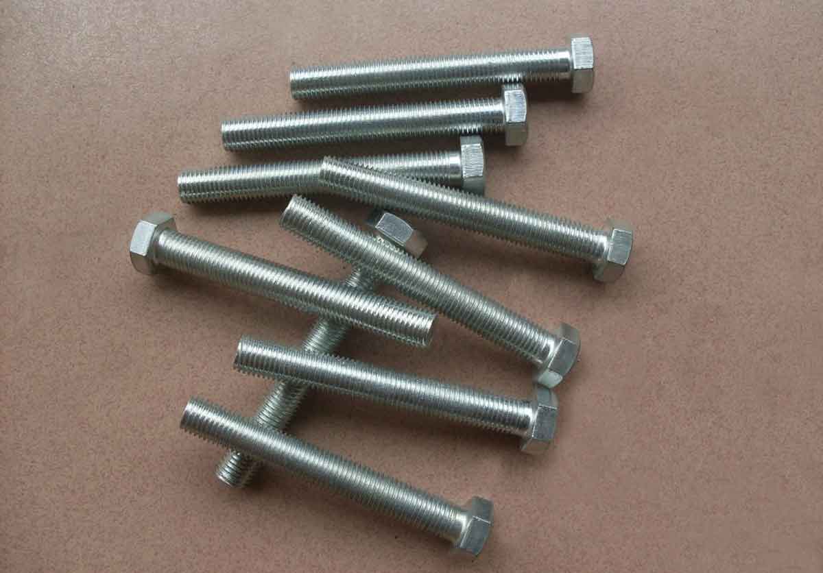 China Din 933 Silver Zink-Coated Screws, M10x25