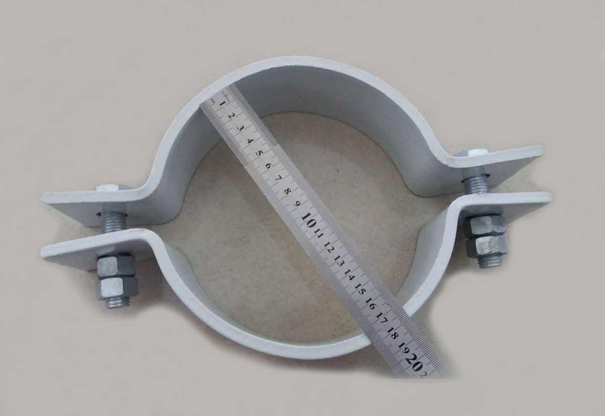 PVC Coating U-Clamps With 2 Bolts And 4 Nuts,70 X 8 X 173/M16 X 50