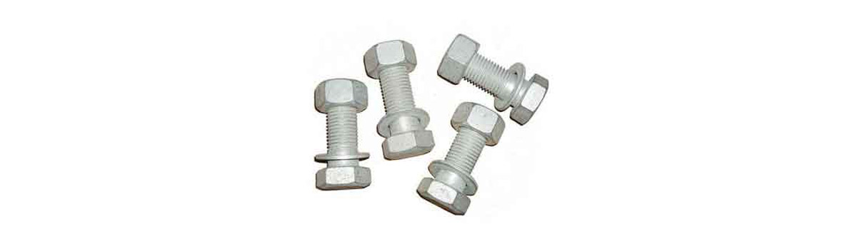1/2 A193 B7 Stud Bolt C/W 2PC A194 2H Heavy Hex Nut , H.D.G