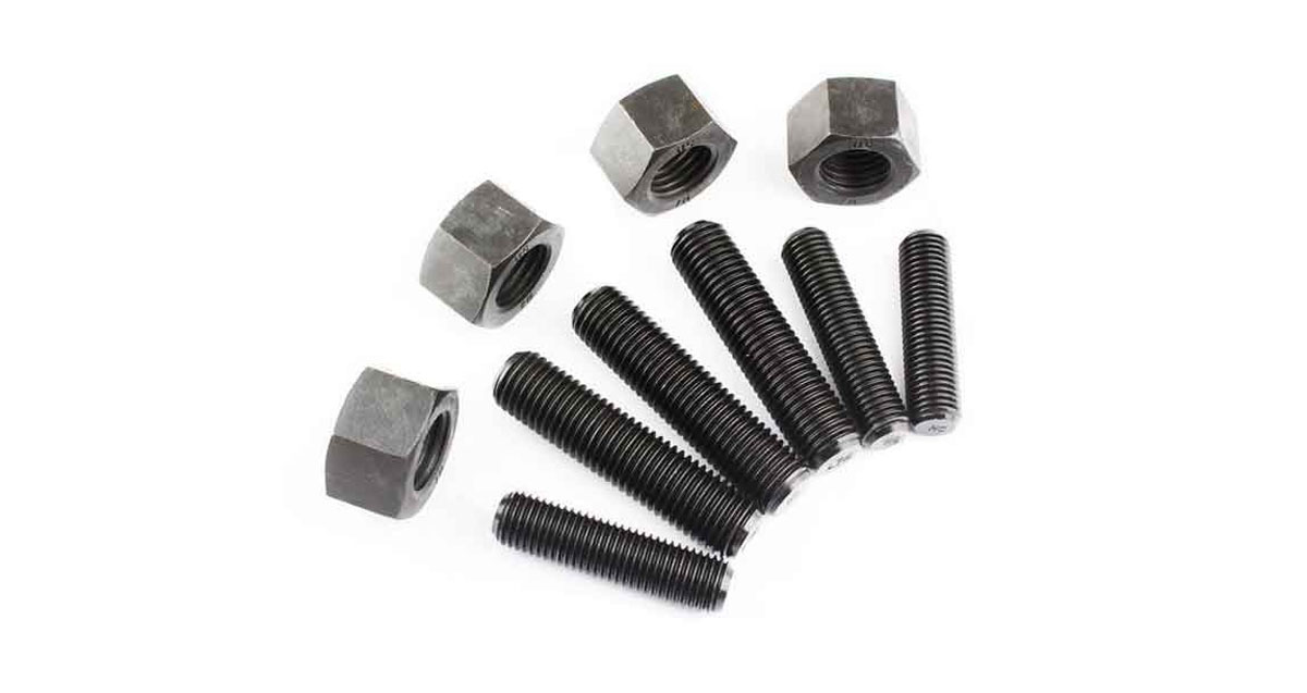 ASTM A193 B7 Stud Bolts With ASTM A194 2H Heavy Hex Nuts, 1X3000