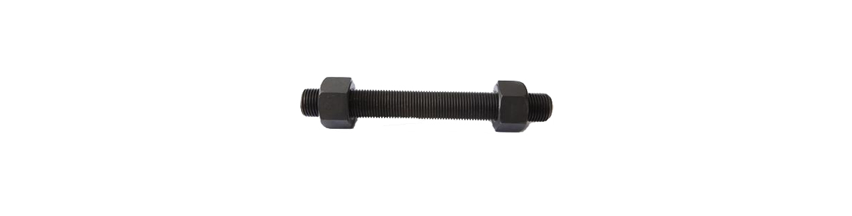 ASTM A193 B7 Stud Bolts With ASTM A194 2H Heavy Hex Nuts, 1-3/8X3000