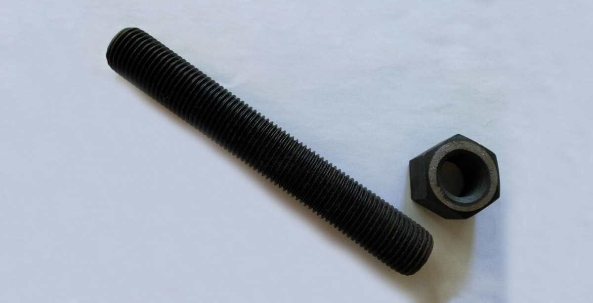 Alloy Stud Bolts, ASTM A-193 Gr. B7 Black 1-3/4 x 11-3/4