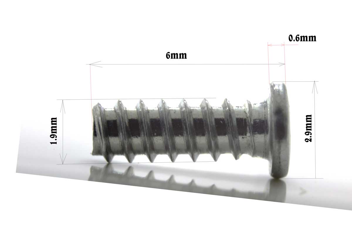 Screws, Stainless Steel 1.9 X 6.6mm
