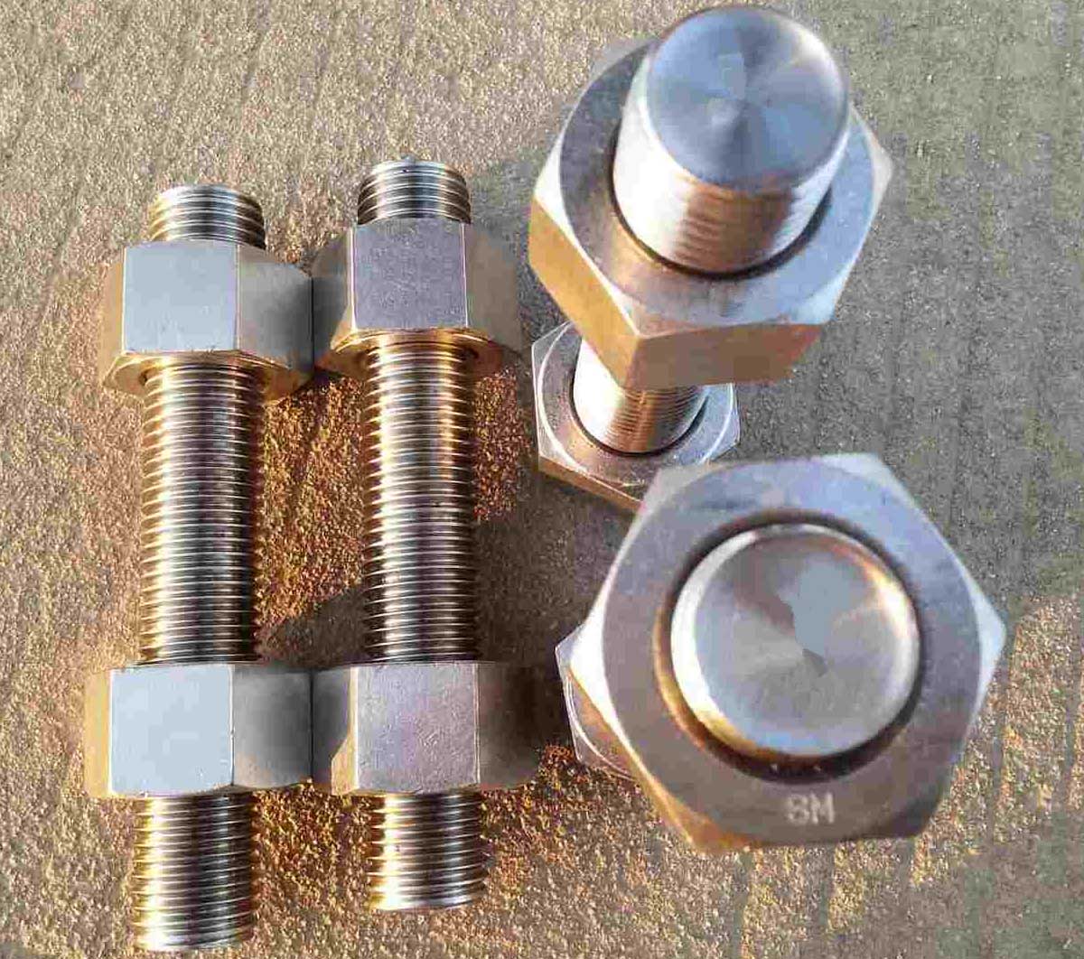 ASTM A193 B8M Stud bolt with heavy hex nut 