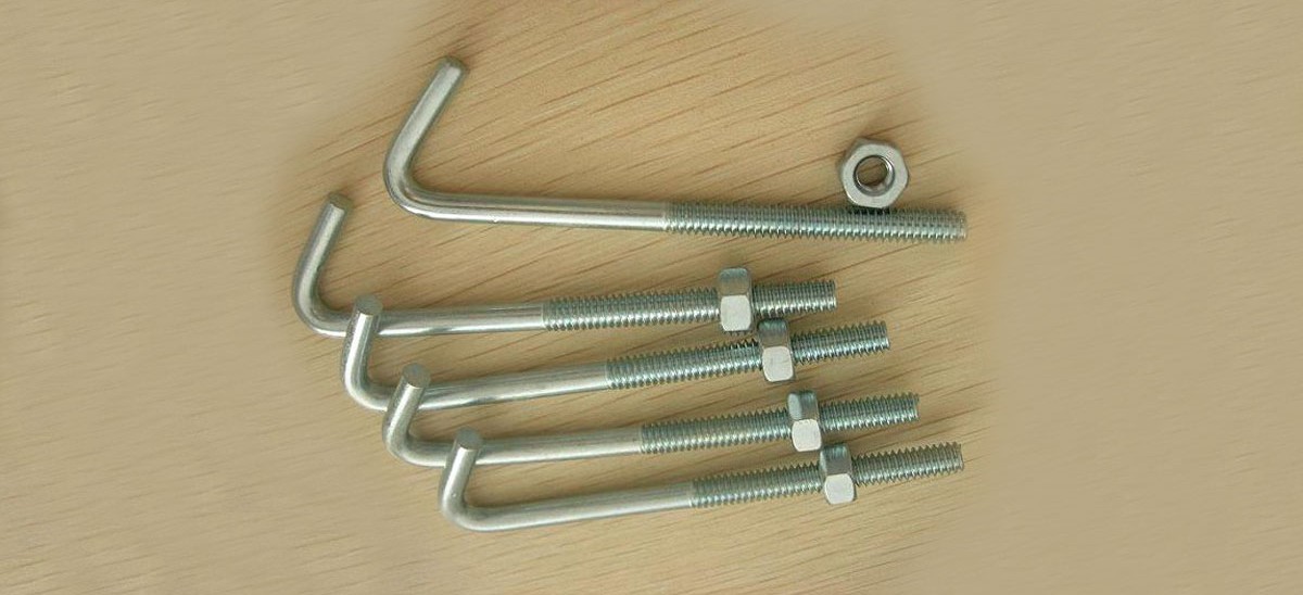 J Bolts, Zinc Plated Carbon Steel J Bolts, M20 X 175 mm