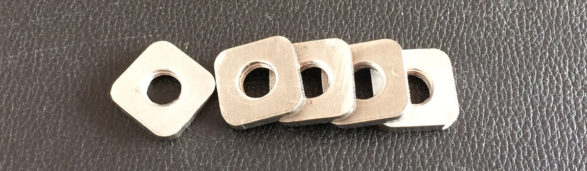RVS Square Plate with threaded hole, SS304 Square Nut with threaded hole, A2 Square plate with threaded nut 2