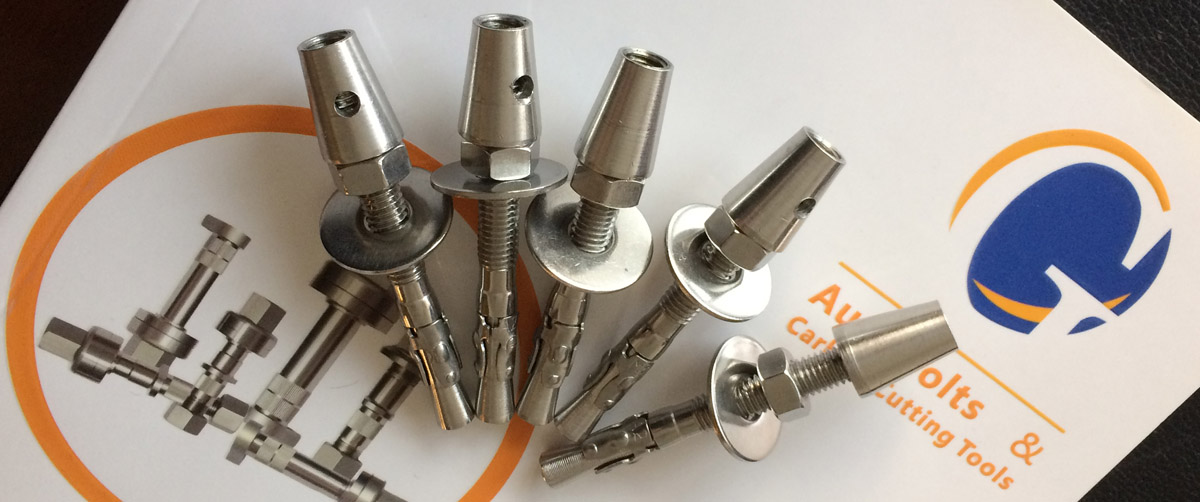 A2 Anchor Bolt M8X75 with A2 Tapered Nut M8 4