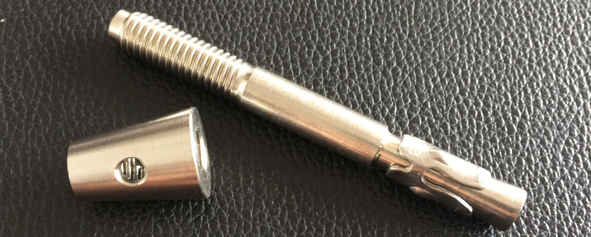 A2 Anchor Bolt M8X75 with A2 Tapered Nut M8 6