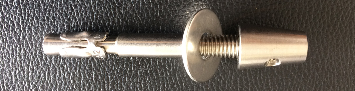A2 Anchor Bolt M8X75 with A2 Tapered Nut M8 7