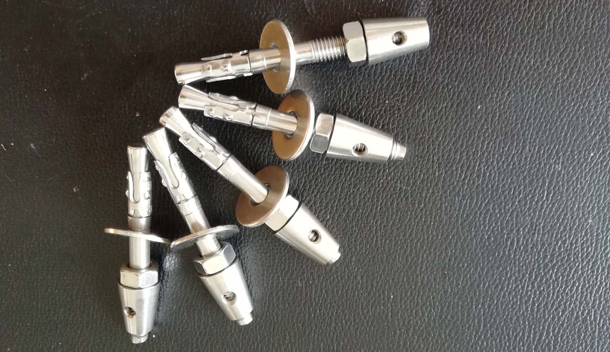 SS304 Tapered Nut coupling with M8X75L Anchor Bolt for HDB project