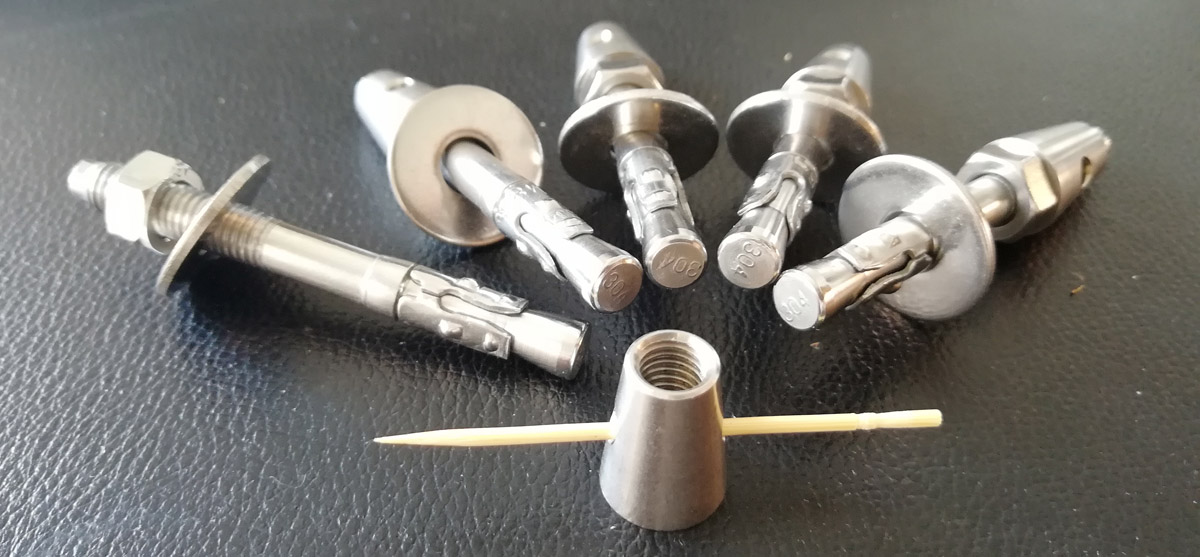 SS304 Tapered Nut coupling with M8X75L Anchor Bolt for HDB project 2