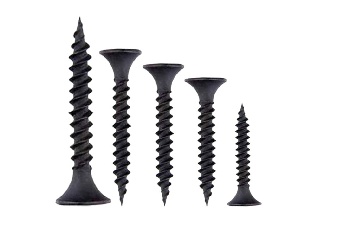 Fine thread and coarse thread black phosphate steel drywall screw