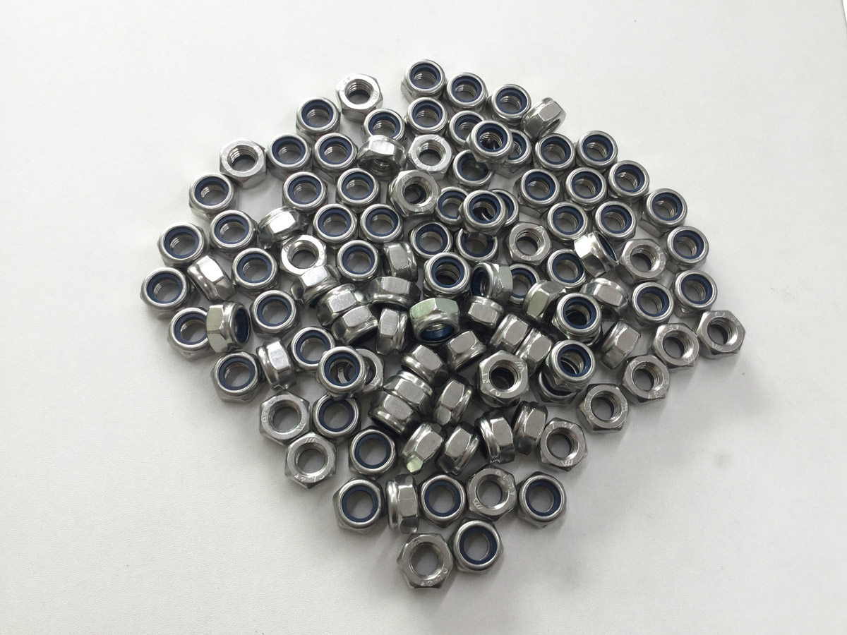 DIN 985 Stainless Steel Blue Nylon Lock Nut