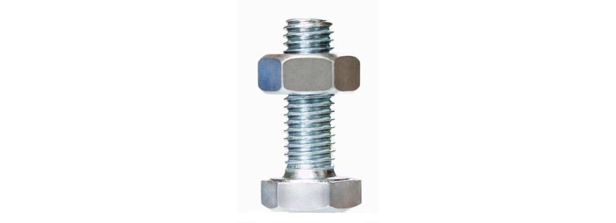 construction with bolts nuts and washer