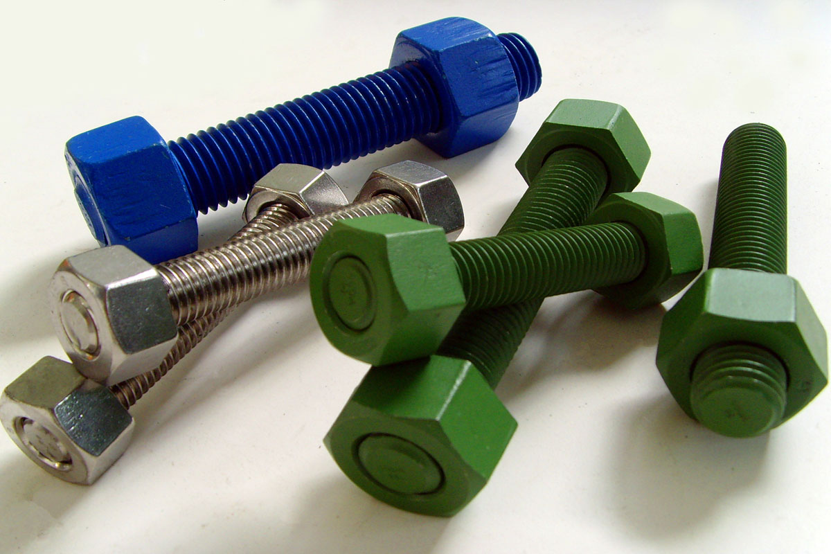 stud bolts with nuts and washers HDG finish