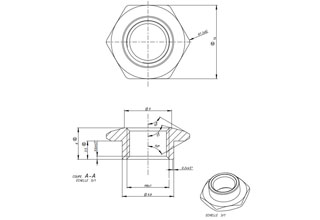 China Plastic Nut in PC / ABS / Nylon, M10