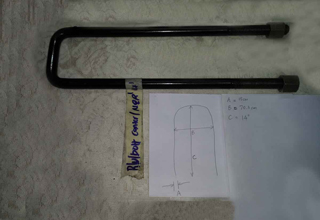 45 C U Bolts with Nuts 15X70.3X14