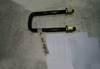 45 C U Bolts with Nuts 21X80.4X9
