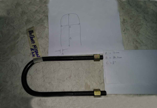 China 45 C U Bolts with Nuts M12X80.3X8